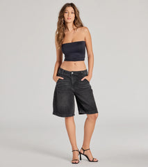 Born To Be Trendy Mid-Rise Denim Jorts