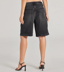 Born To Be Trendy Mid-Rise Denim Jorts