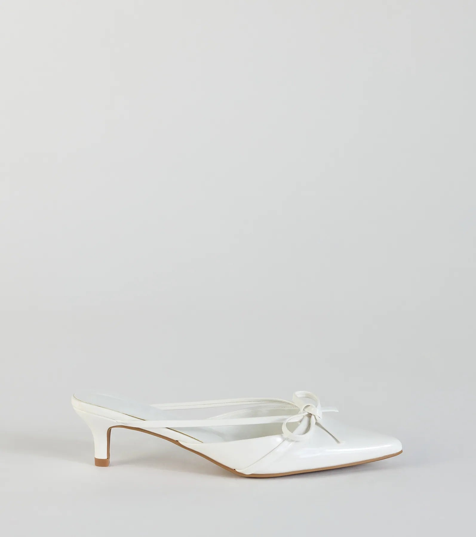 Sweetest Thing Bow Kitten Heel Mules