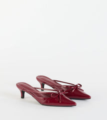 Sweetest Thing Bow Kitten Heel Mules