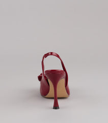 Strut Season Bow Stiletto Pumps