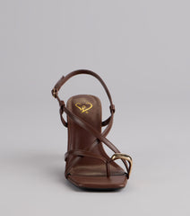 Luxe Minimalist Toe Ring Strappy Stiletto Heels