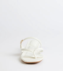 Chic Trend Thong Strap Kitten Heel Mules