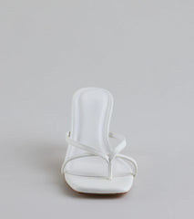 Out And About Strappy Thong Stiletto Mules