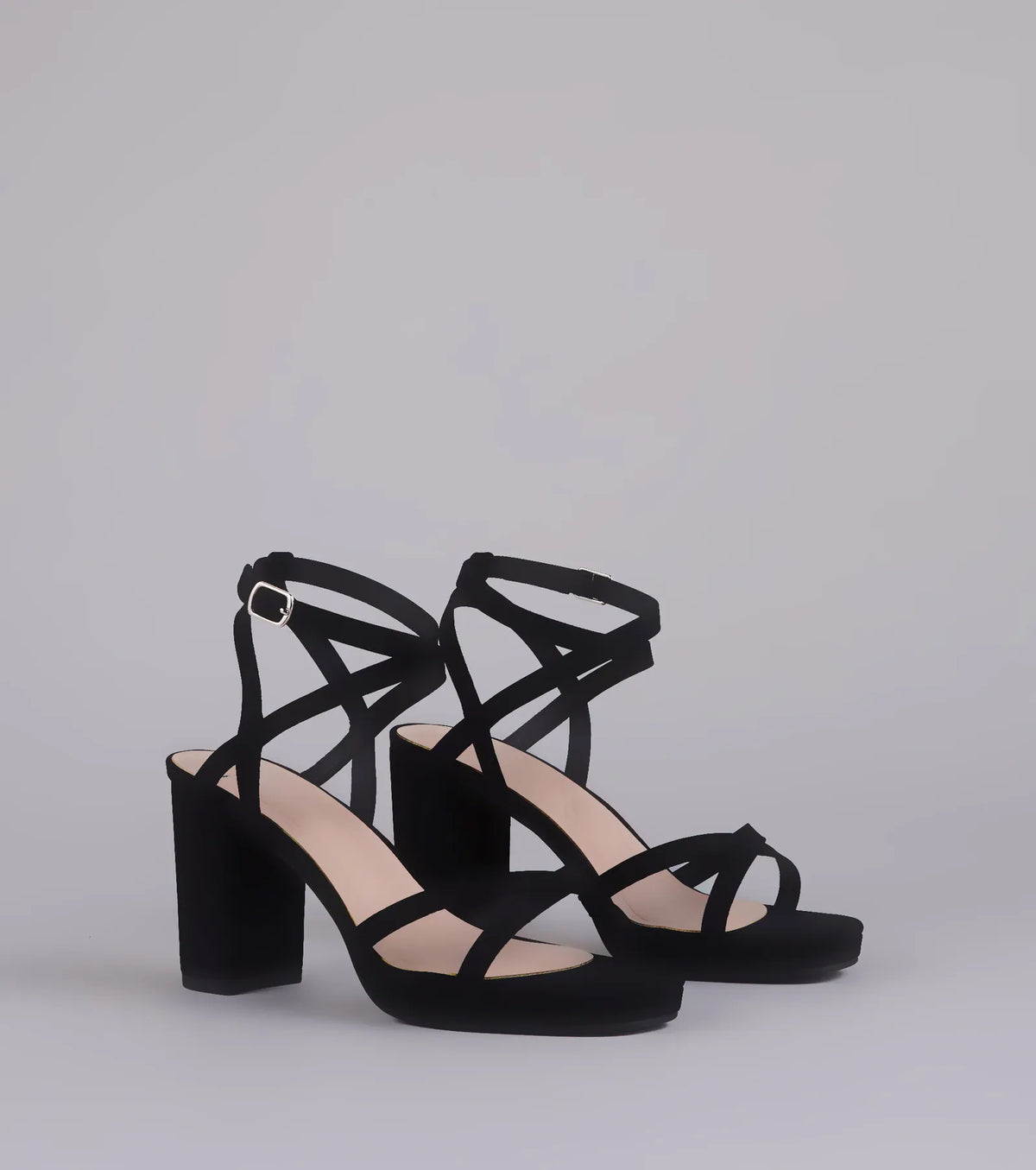RSVP Yes Strappy Platform Block Heels