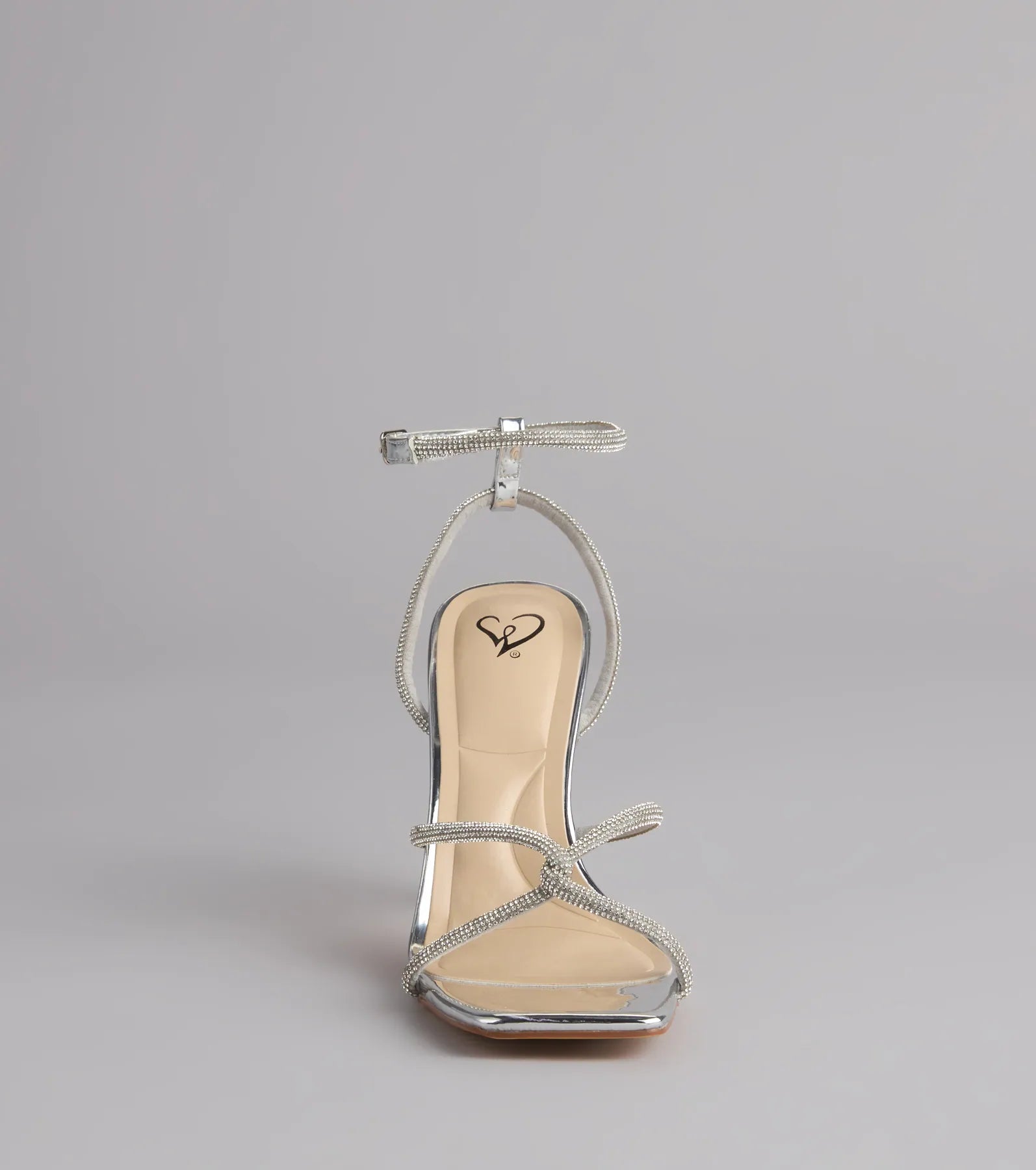 VIP Only Rhinestone Metallic Block Heels