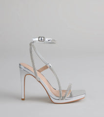 Shine Game Rhinestone Platform Stilettos