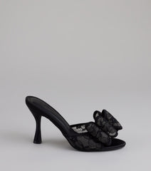 Flirt Alert Lace Bow Stilettos