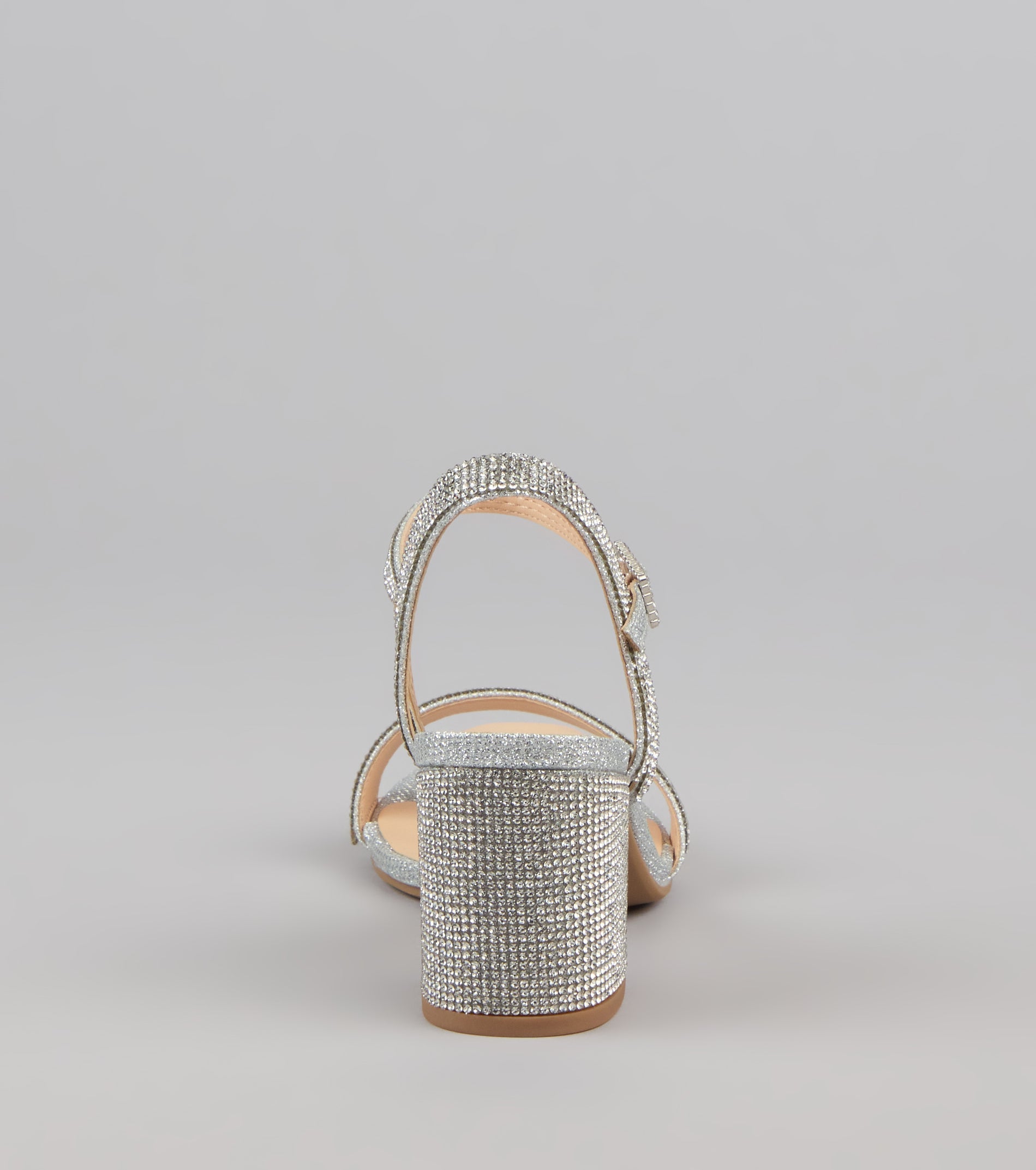 Step Into Sparkle Rhinestone Block Heels