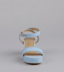 Stroll The Town Eyelet Platform Block Heels