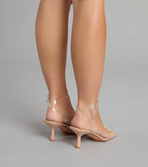 Strut Factor Patent Stiletto Kitten Heels