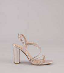 Star of the Night Glitter Rhinestone Block Heels