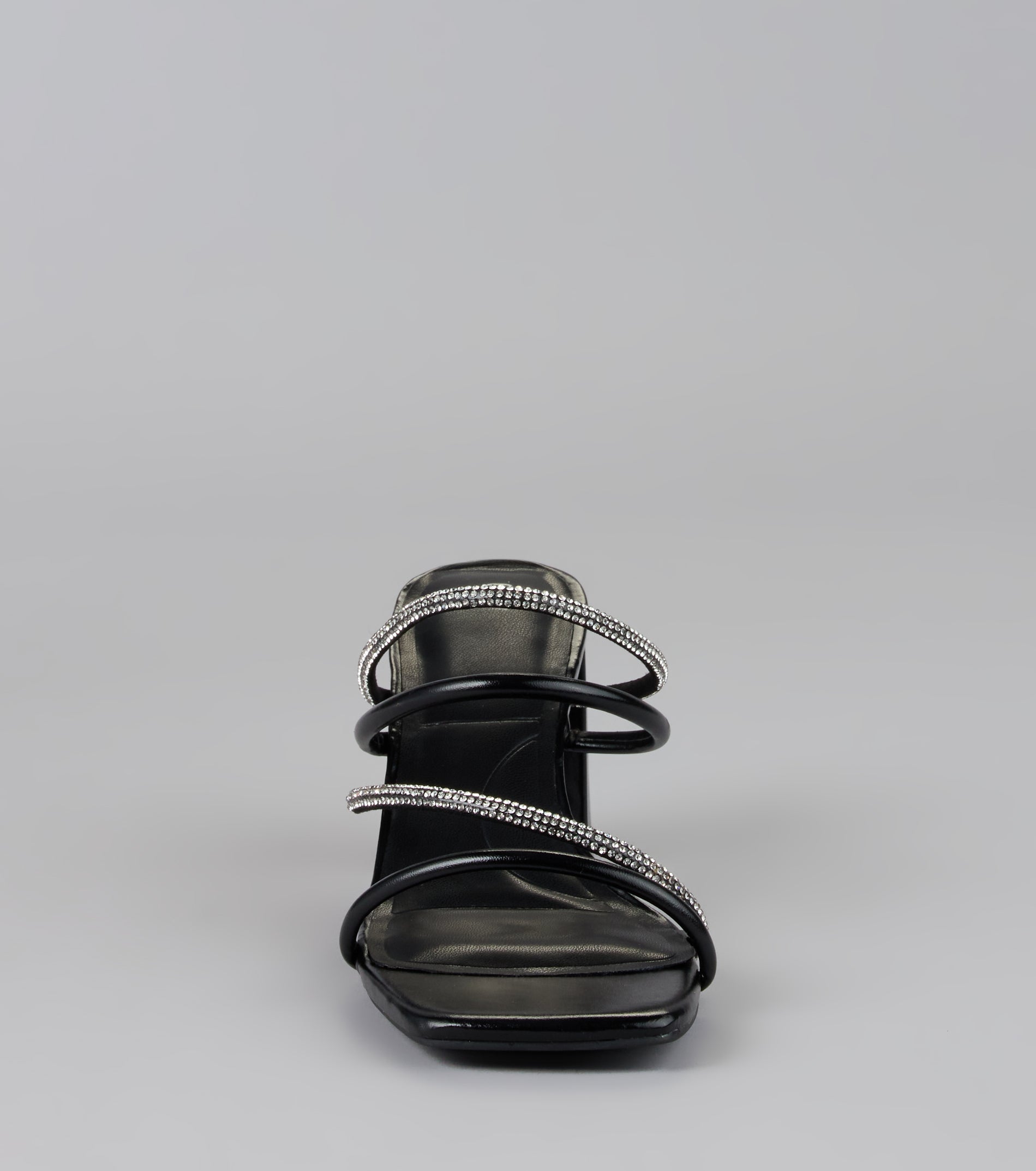 Strut In Style Rhinestone Block Heels