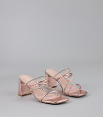 Strut In Style Rhinestone Block Heels