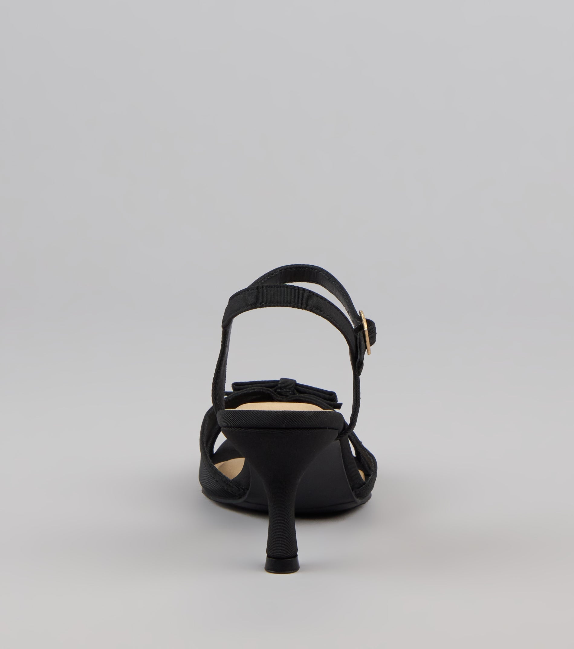 Flirty And Fancy Mesh Bow Kitten Heels