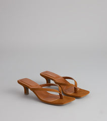 Feeling Chic Thong Square Toe Heels