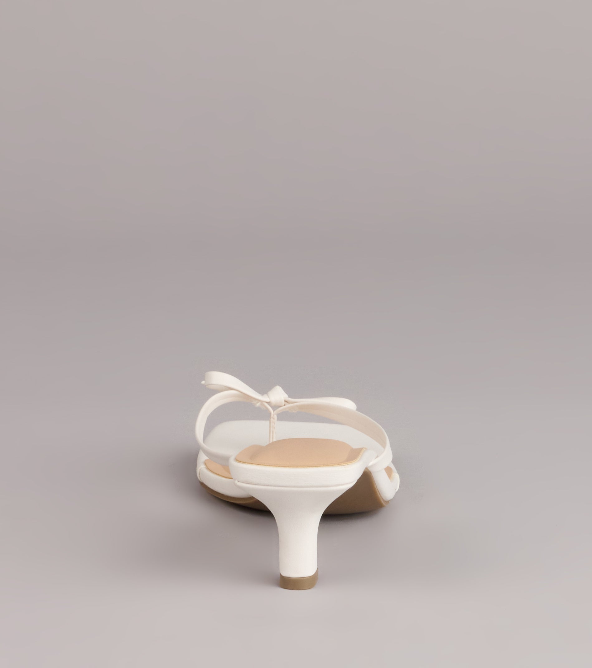 Play Nice Bow Thong Heels