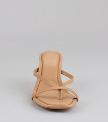 Sips And Sunshine Strappy Thong Mules