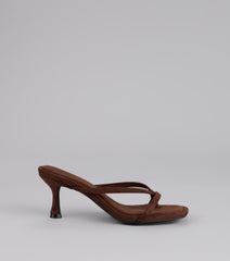 Minimal Mood Faux Suede Kitten Heels