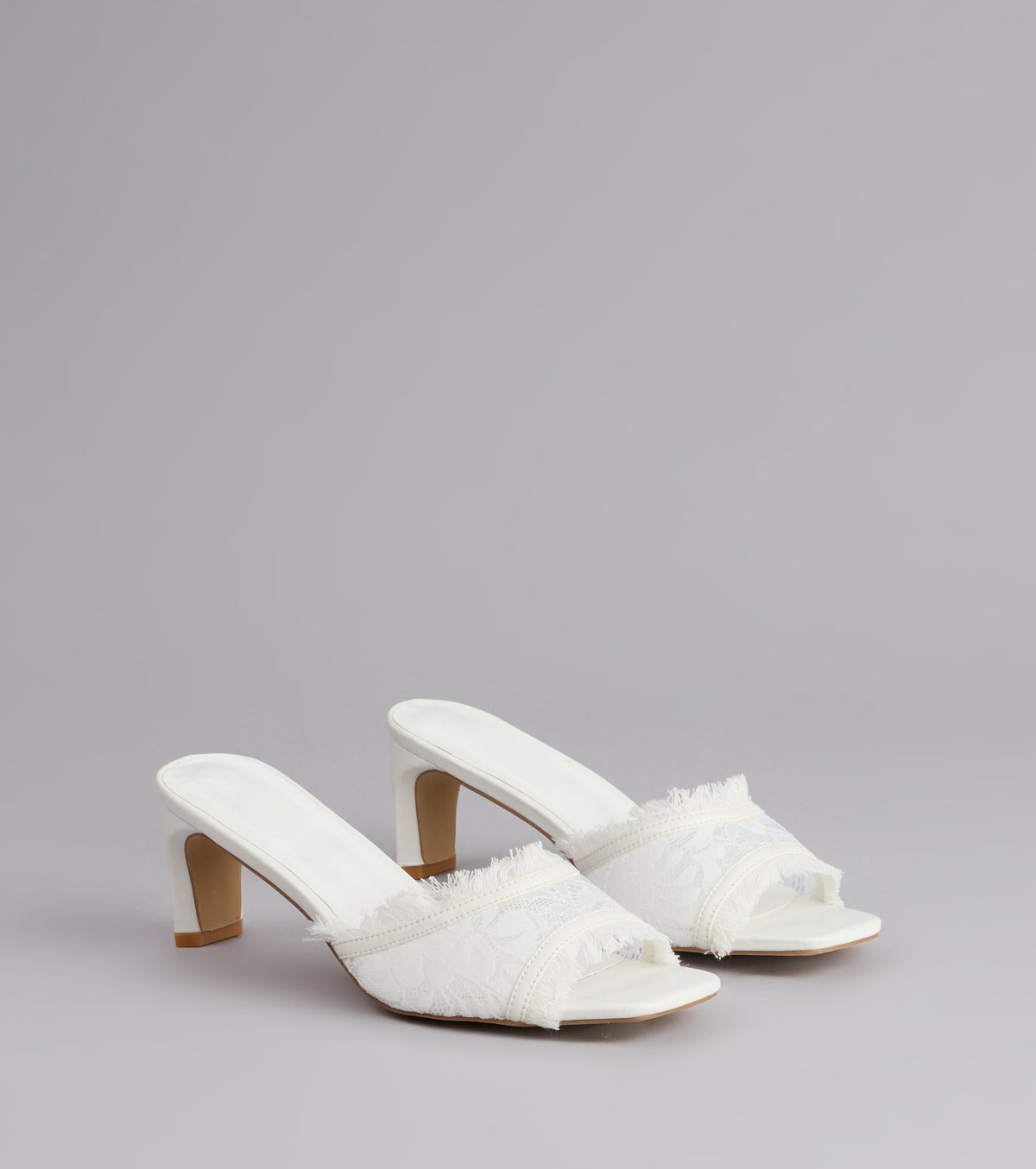 Keep It Cute Lace Strap Mules