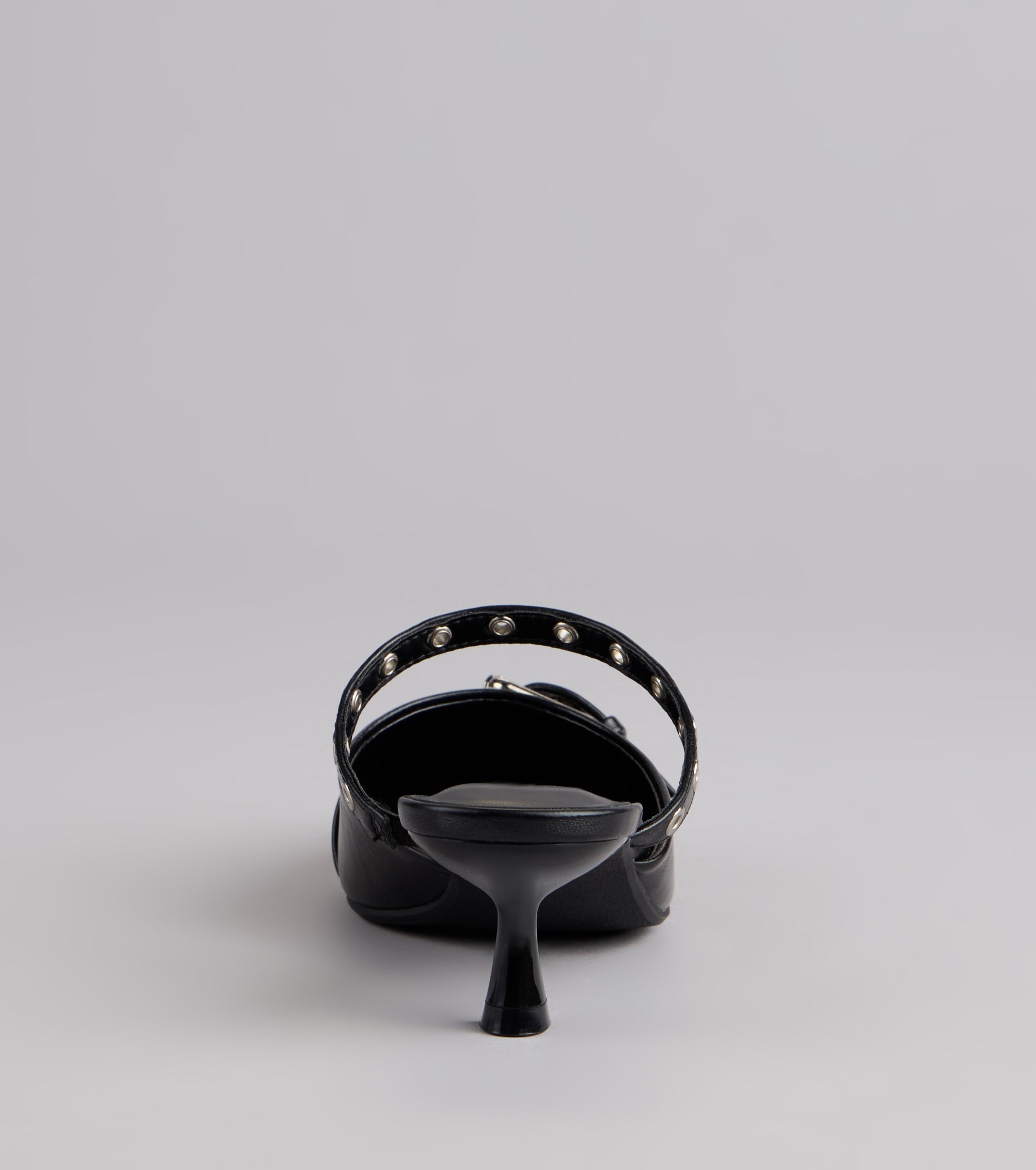 Rebel Chic Buckle Kitten Heels