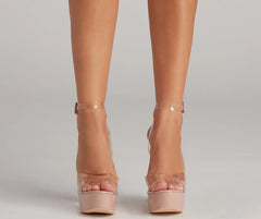 A Little Boost PVC Block Platform Heels