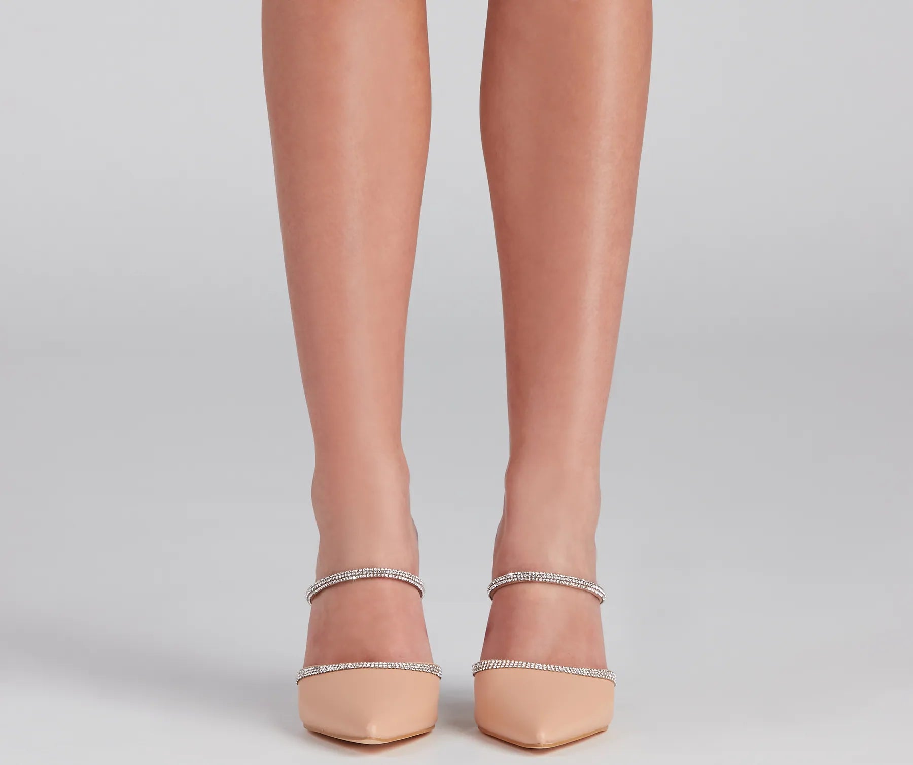 Elevated Glamour Rhinestone Detail Pumps