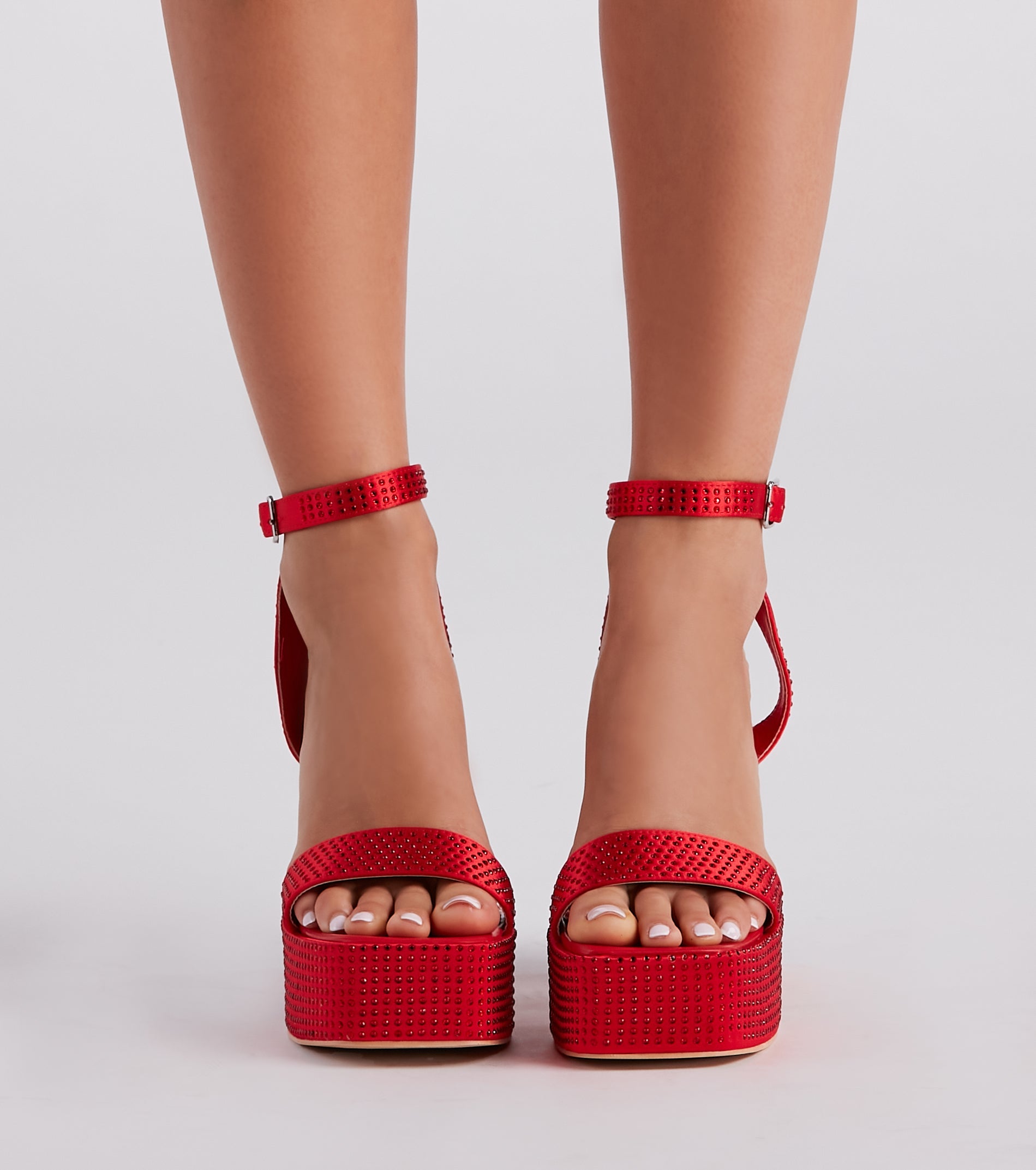 Glam Icon Rhinestone Platform Heels