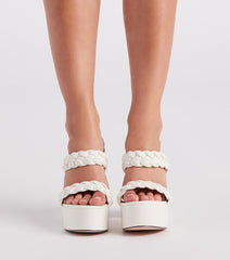 Weekend Festivities Chunky Platform Heels