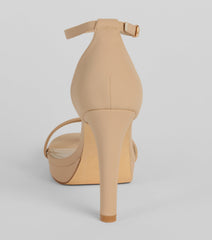 Flirty And Fun Nubuck Platform Stiletto Heels