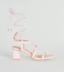 Catch Me If You Can Lace-Up Block Heels