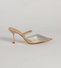 Oh-So-Lovely Rhinestone Mule Pumps
