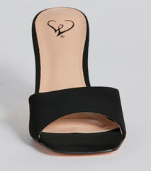 Desires Of The Heart Heel Nubuck Mules