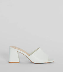 Meant To Last Square Toe Block Heel Mules