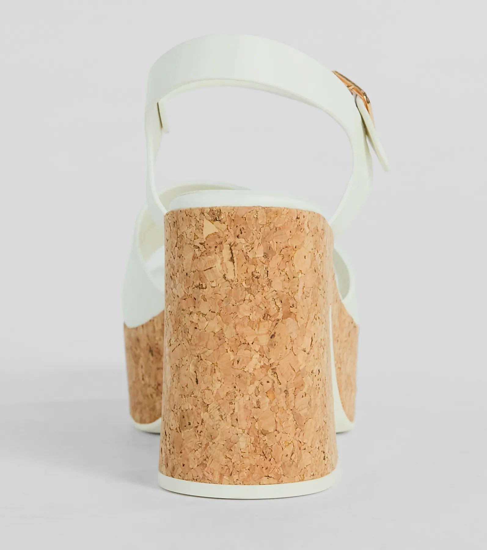 Up A Notch Cork Platform Block Heels