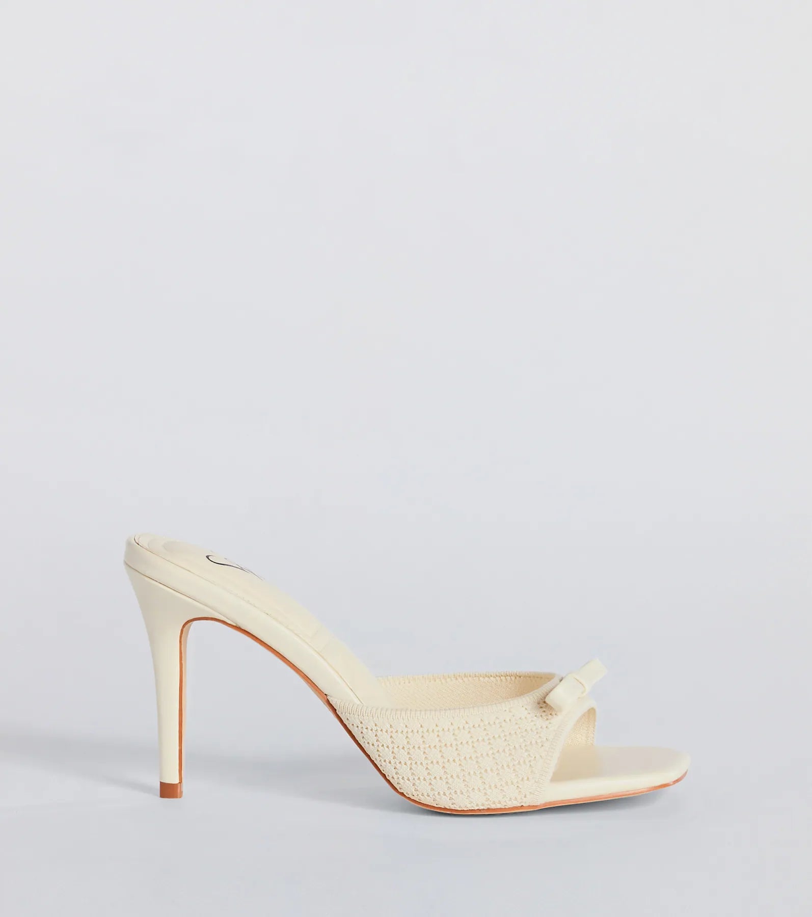 Adorable Finesse Knit Bow Stiletto Heels