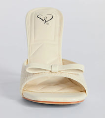 Adorable Finesse Knit Bow Stiletto Heels