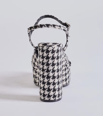 Style Icon Houndstooth Platform Knot Block Heels