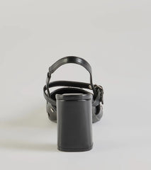 Chic Studded Faux Leather Sling-Back Pumps