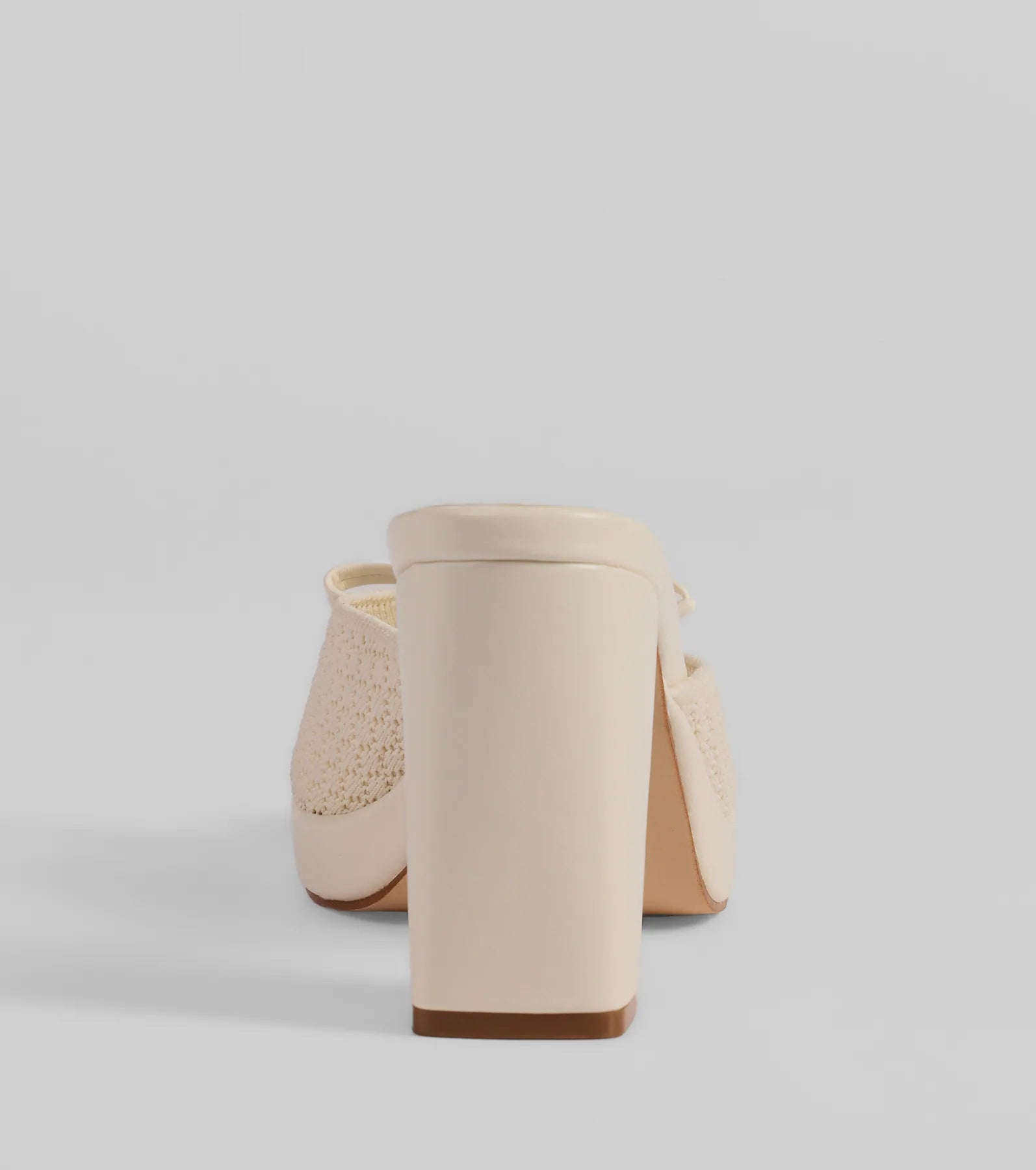 Cute Vibes Bow Platform Knit Mules
