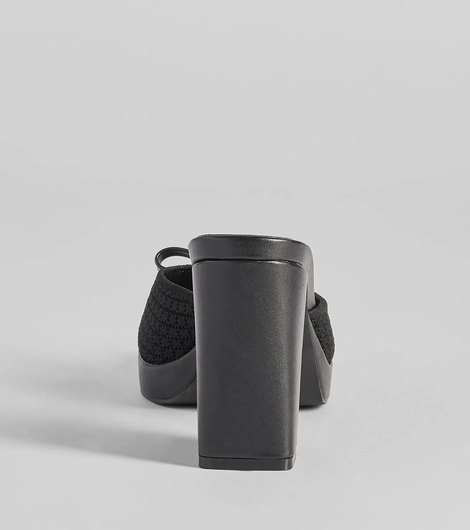 Cute Vibes Bow Platform Knit Mules