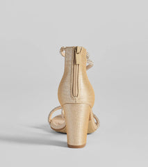 Step Into Glam Rhinestone Glitter Block Heels