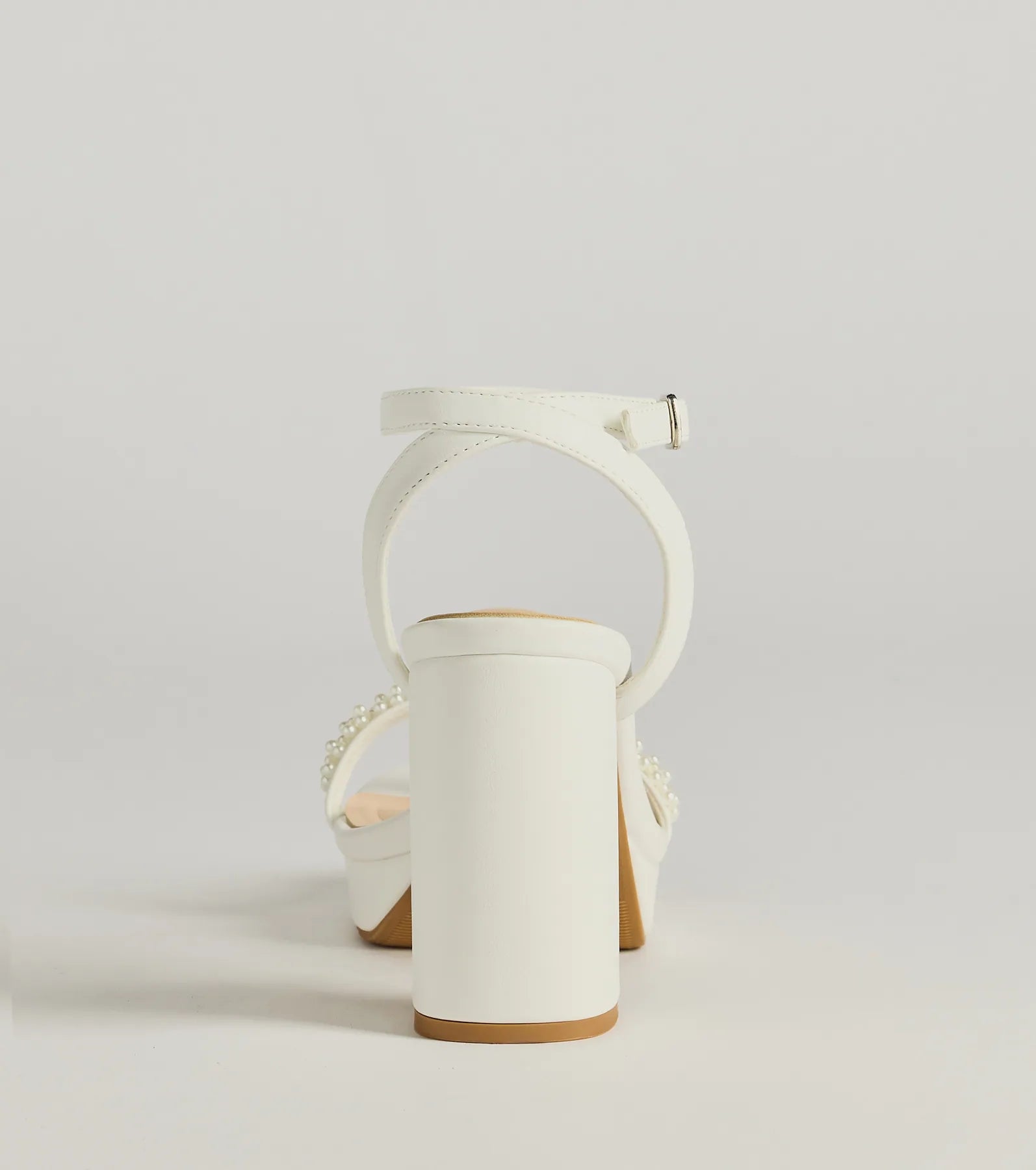 Another Status Faux Pearl Platform Heels