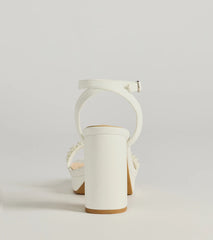 Another Status Faux Pearl Platform Heels