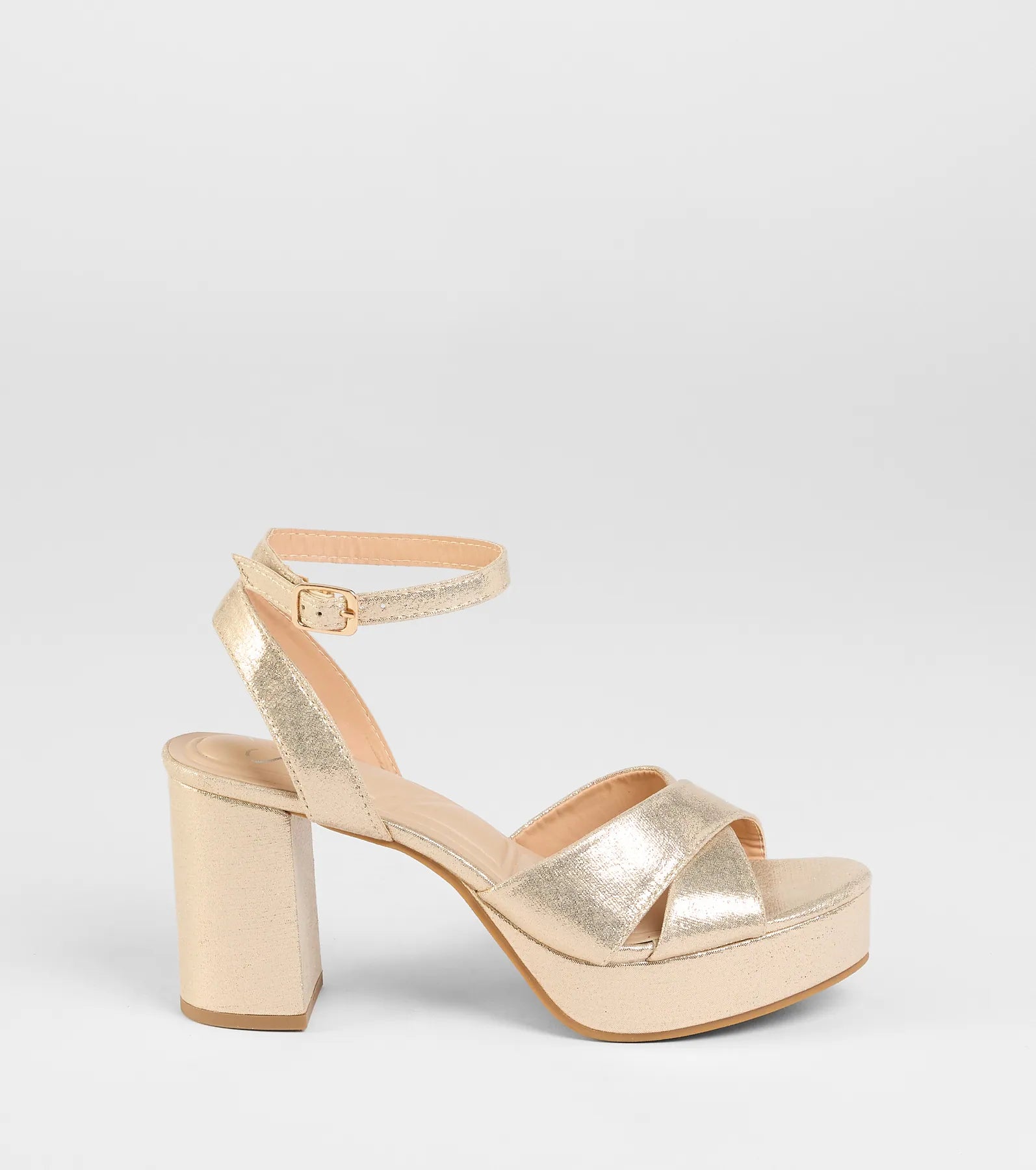 Special Surprise Criss Cross Platform Block Heels