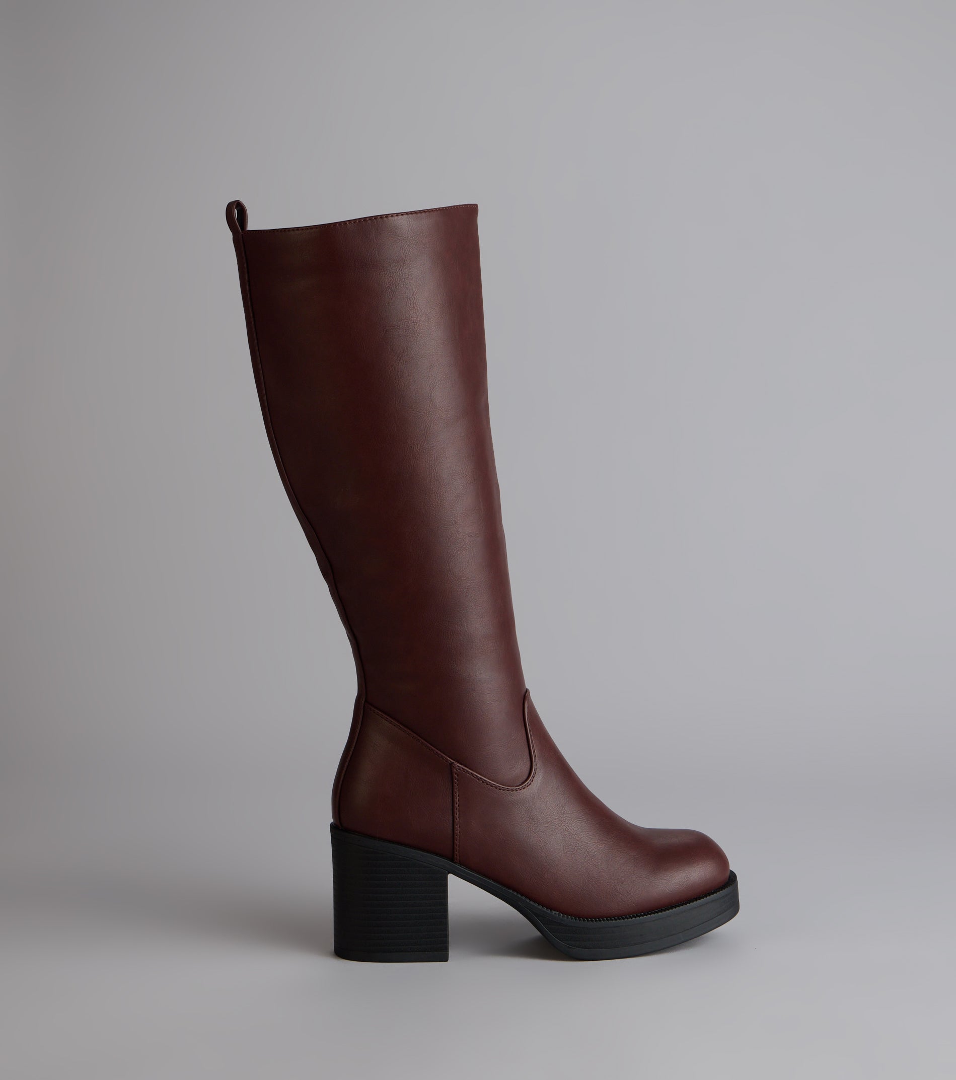 Steppin Up Block Heel Knee High Boots