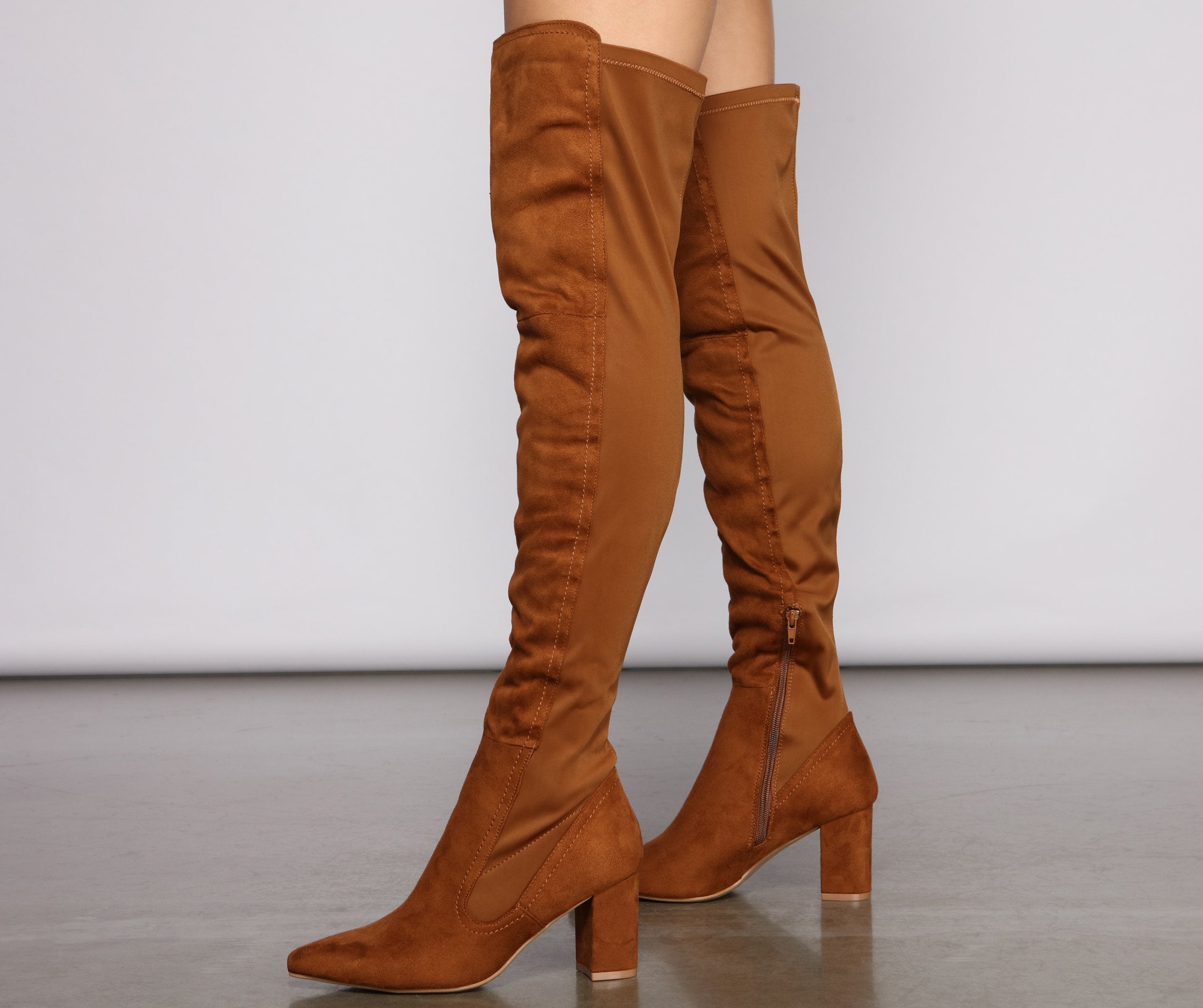 So Chic Over-The-Knee Lace Up Boots