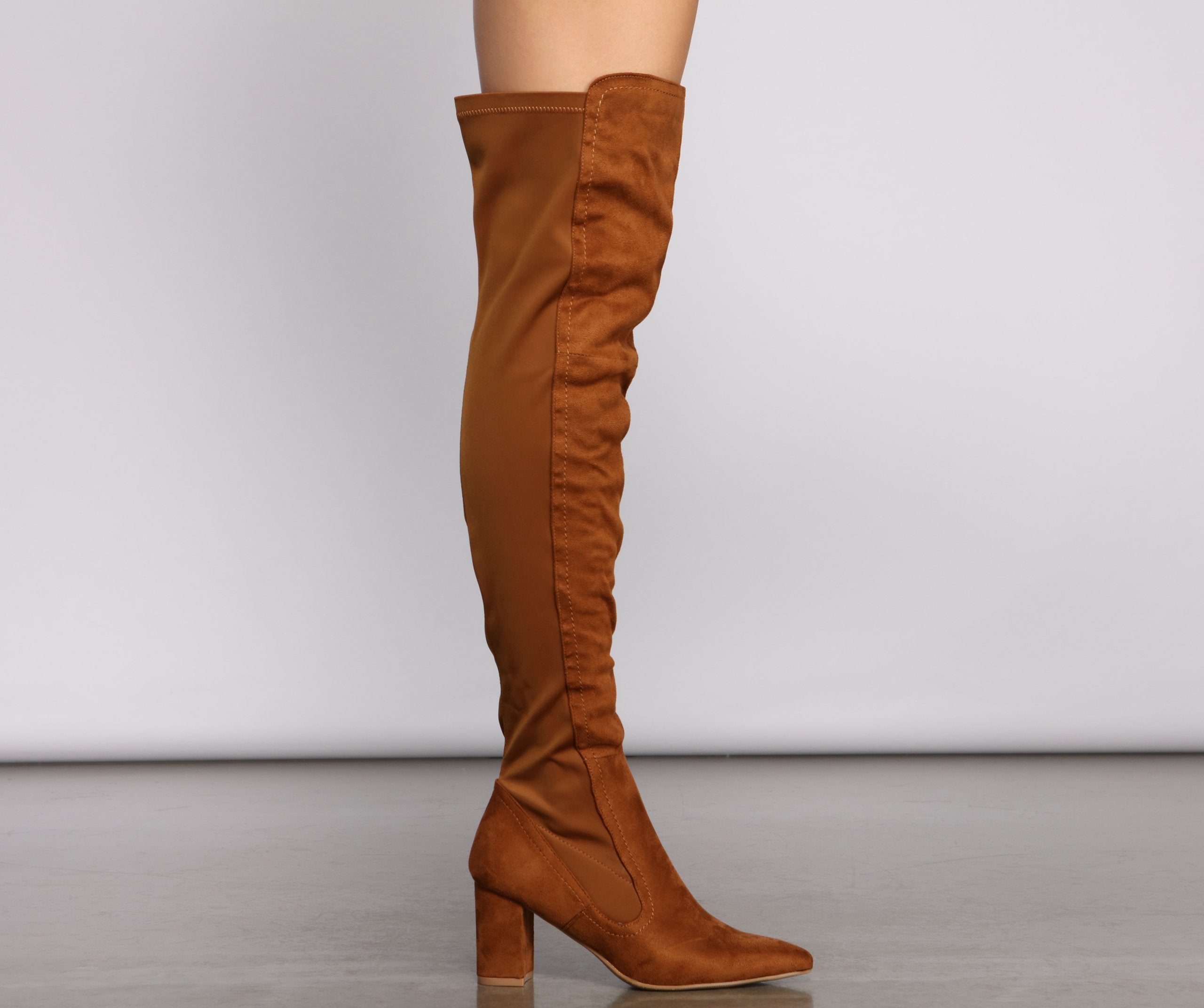 So Chic Over-The-Knee Lace Up Boots
