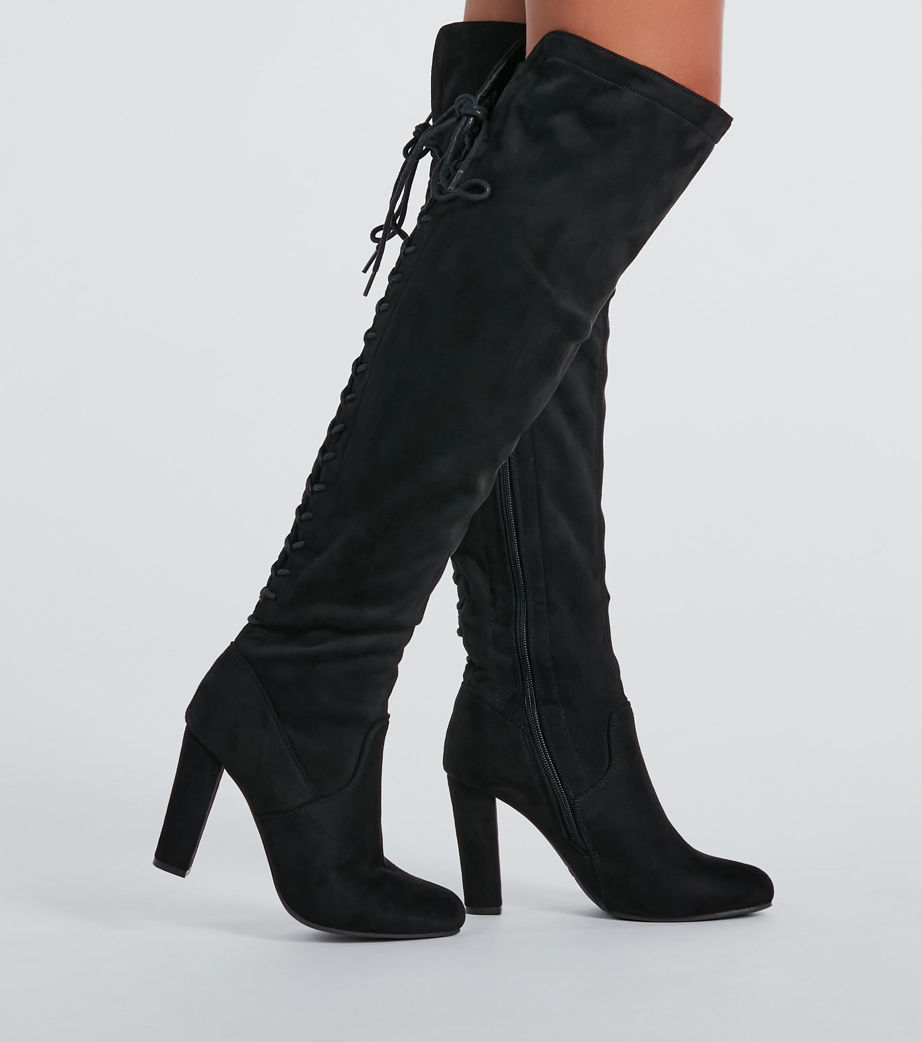 Strut Your Stuff Lace-Up Over-The-Knee Boots