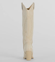 Cutest In The West Faux Leather Cowboy Boots